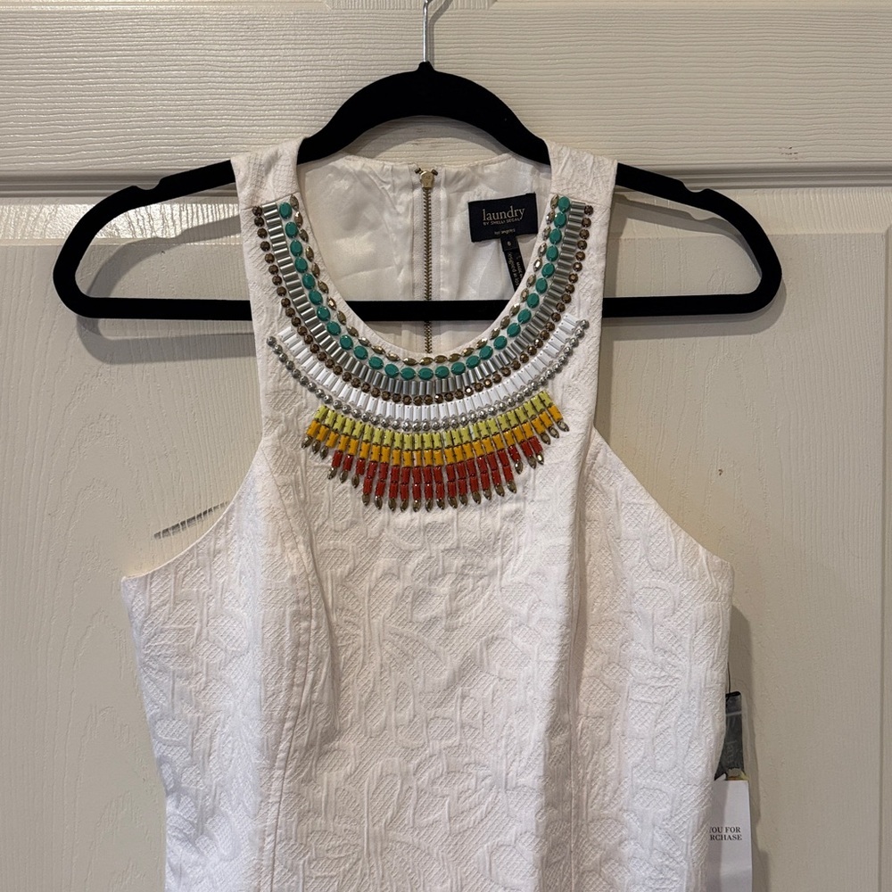 Laundry by Shelli Segal NWT beaded sleeveless dress, size 6 - Picture 2 of 9